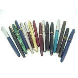 A quantity of vintage and later Pens and Fountain Pens, including green marbled Conway Stewart