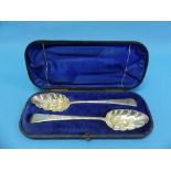 A pair of George III silver Berry Spoons, by Thomas Wallis (II) & Jonathan Hayne, hallmarked London,