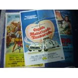 A large collection of Vintage Film Posters, mainly 1960's and 1970's including Mickey Mouse and