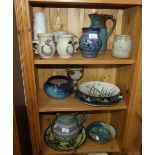 A small quantity of Studio Pottery, comprising Deirdre Wilson bowl, Nick Hilliard Vase, Chris &