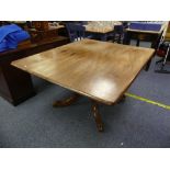 A George IV mahogany Breakfast Table, the rectangular top with rounded corners and rounded edge,