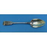 A William IV Irish silver Basting Spoon, by Patrick Moore, hallmarked Dublin, 1830, fiddle pattern