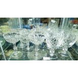 A set of six cut-glass Webb Corbett Chalice Glasses, all stamped to the base, together with a