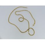 An 18ct yellow gold fancy link Chain, approx total weight 9.4g, 19in (48cm) long.