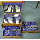A Christopher Johnson & Co (Sheffield) 107-piece part-canteen of silver-plated cutlery, including