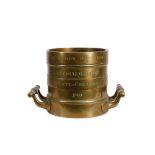 A 19TH CENTURY BRONZE IMPERIAL GALLON MEASURE FOR THE COUNTY OF CHESTER