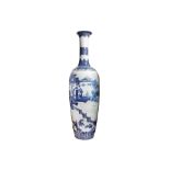 A MASSIVE CHINESE BLUE AND WHITE VASE.
