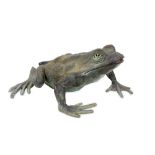 A 20TH CENTURY JAPANESE BRONZE FOUNTAIN MODELLED AS A FROG