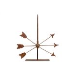 AN EARLY 19TH CENTURY IRON WEATHER VANE