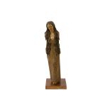 A CARVED AND PAINTED FIGURE OF MARY MAGDALENE 19TH CENTURY