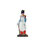 A LATE 19TH CENTURY FRENCH PAINTED WOOD BOARD FIGURE OF SAPEUR CAMEMBER
