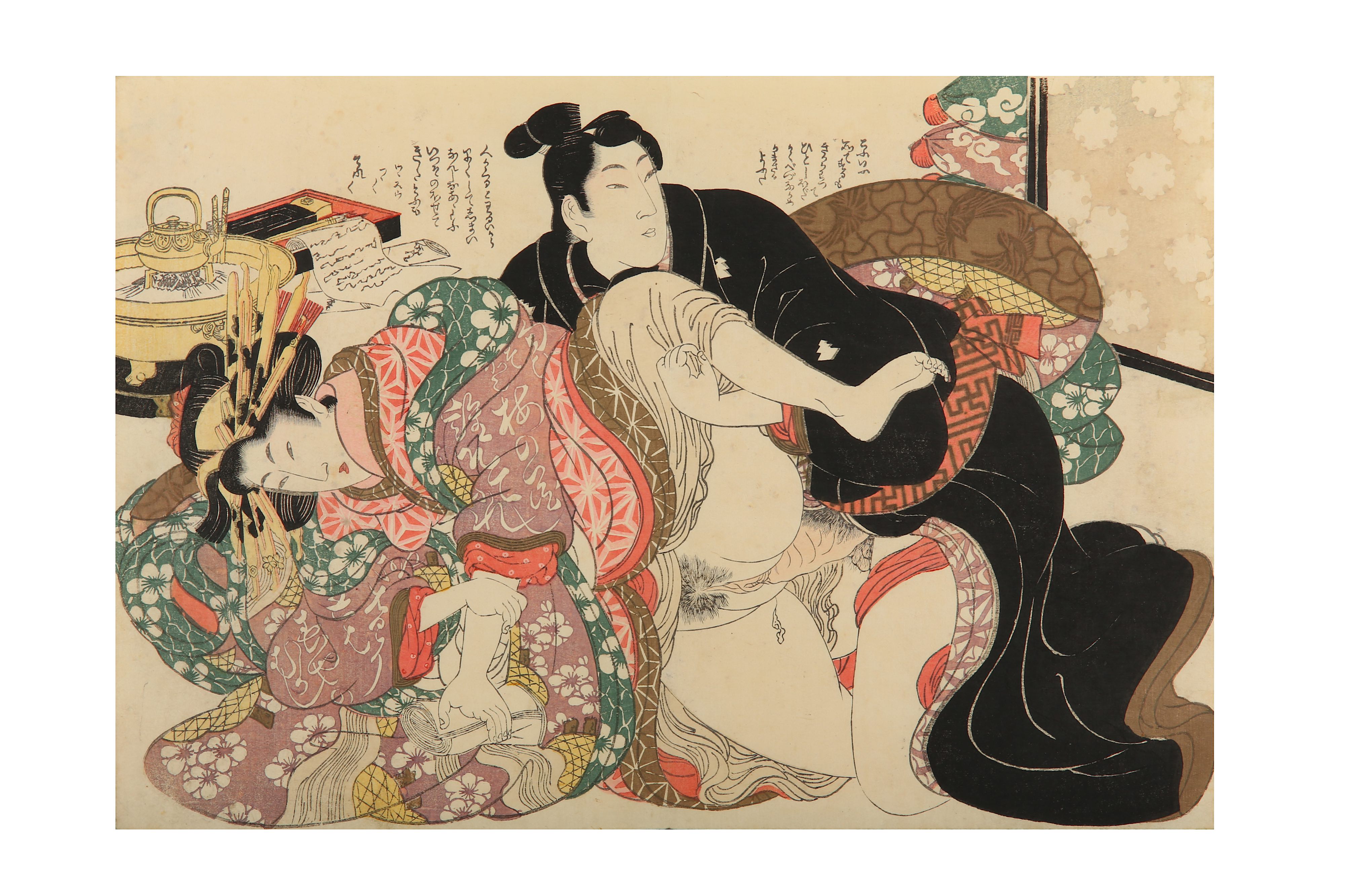 A 19TH CENTURY JAPANESE EROTIC PRINT.