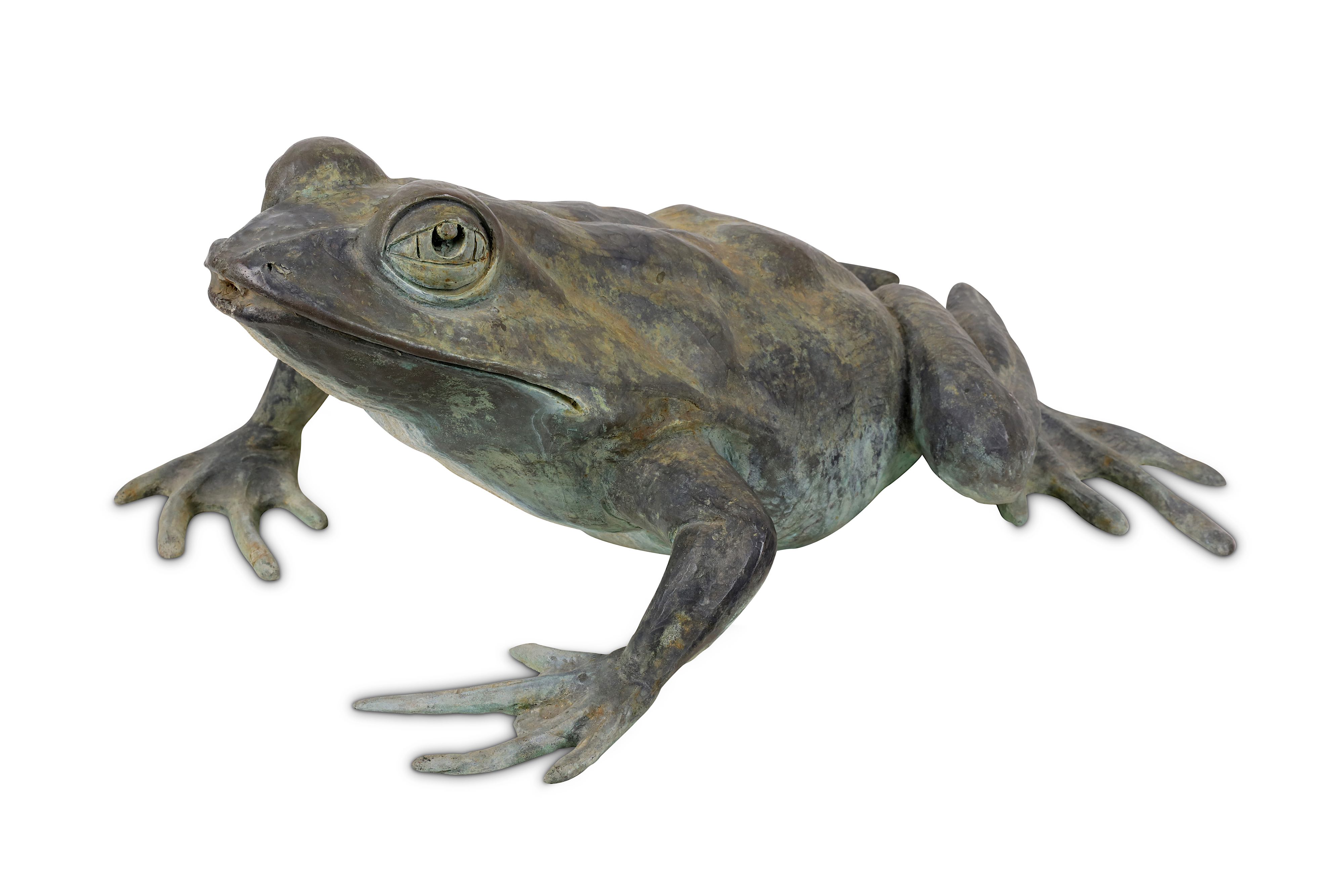 A 20TH CENTURY JAPANESE BRONZE FOUNTAIN MODELLED AS A FROG - Image 2 of 2