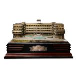 AN UNUSUAL INDIAN SILVER ARCHITECTURAL MODEL OF THE ART DECO RAMGHANDRAM BHATT HOTEL