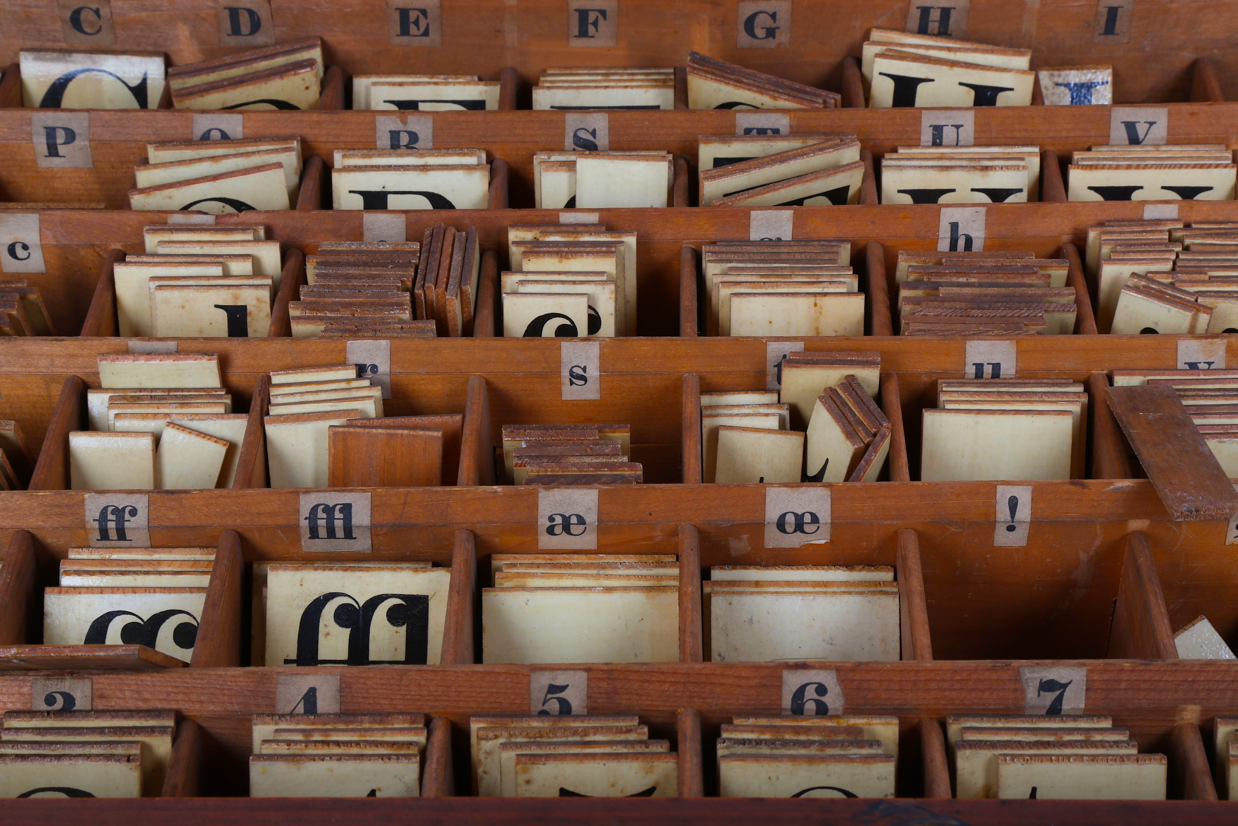 A LATE 19TH CENTURY BOXED ALPHABET SET / TEACHING AIDE - Image 2 of 3