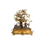 A RARE THIRD QUARTER 19TH CENTURY FRENCH MUSICAL AUTOMATON SINGING BIRD CLOCK, ALMOST CERTAINLY BY B