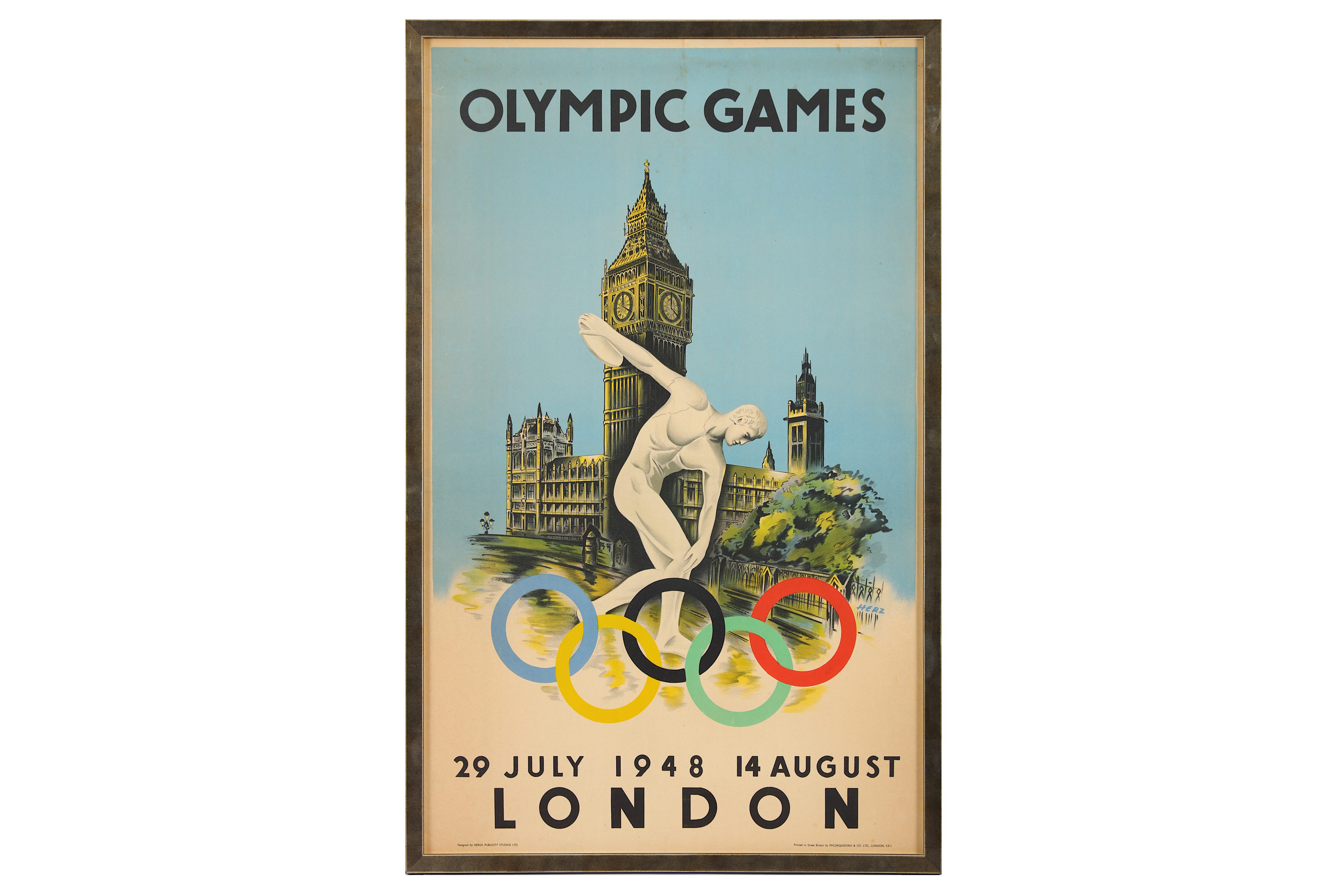 1948 OLYMPIC GAMES: An official poster - auctions & price archive