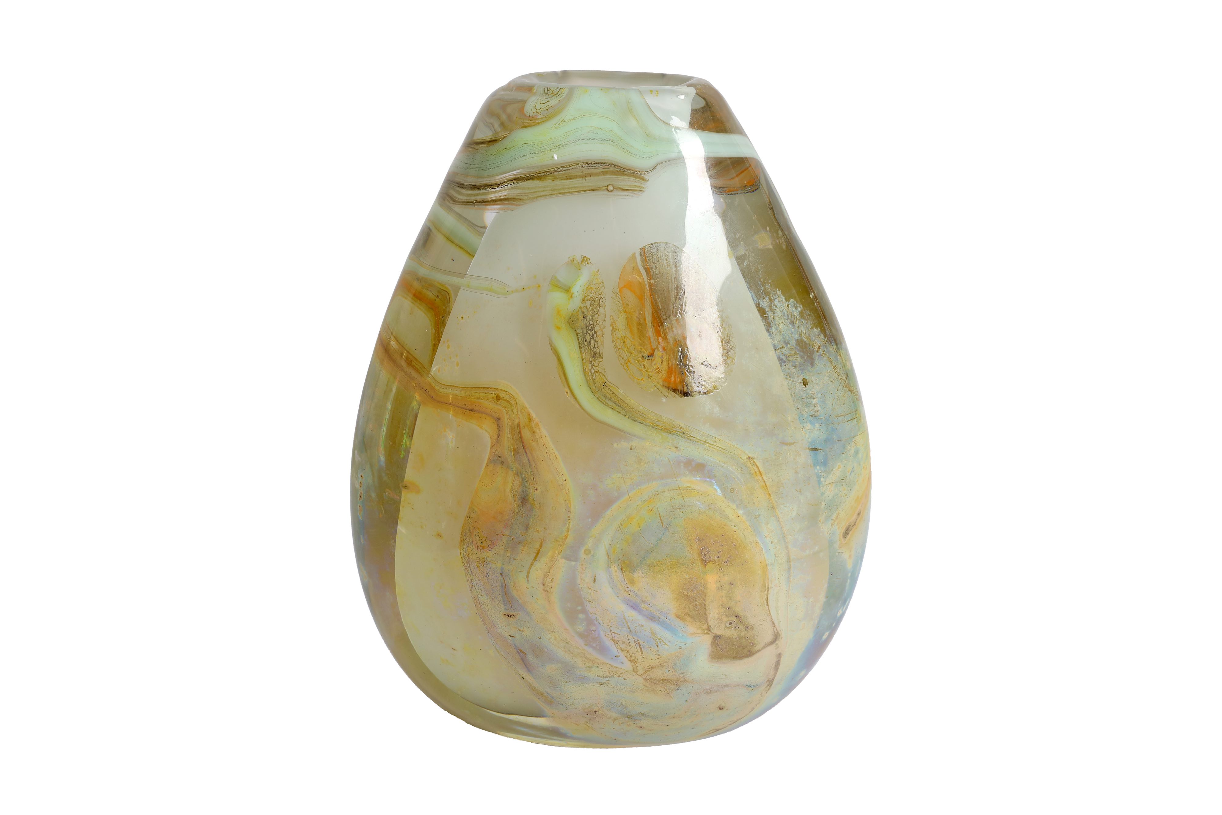 SAM HERMAN (born 1936) - A iridescent studio glass vase