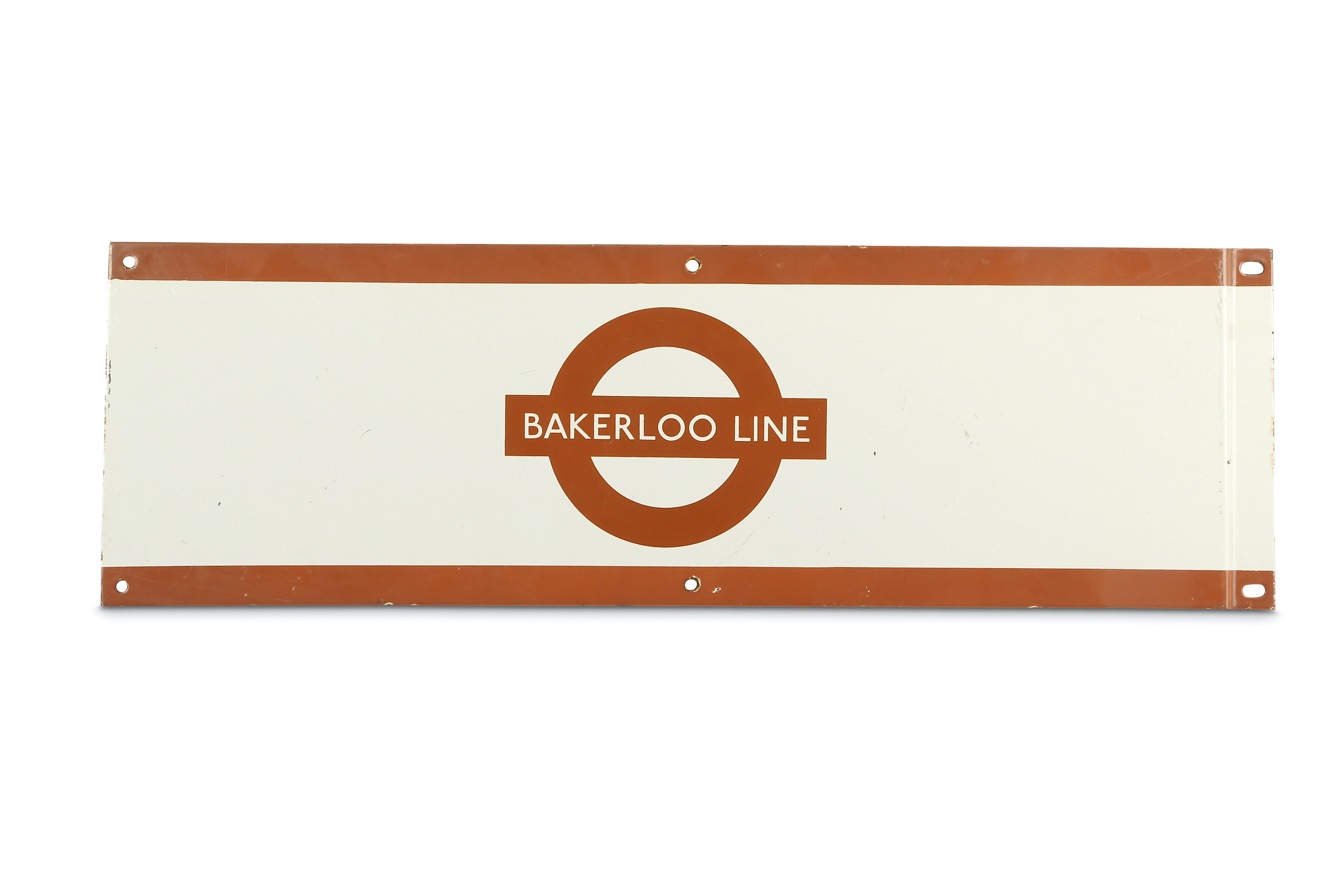 A London Underground enamel frieze sign 'Bakerloo Line', 74cm x 23cm