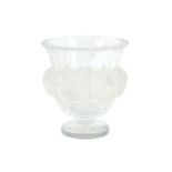 A 20th century Lalique 'Dampierre' vase, circa 1940s, the satin finish glass vase of baluster form