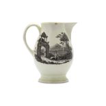 A LARGE AND EARLY WEDGEWOOD CREAMWARE JUG WITH VIEWS OF ATHENS