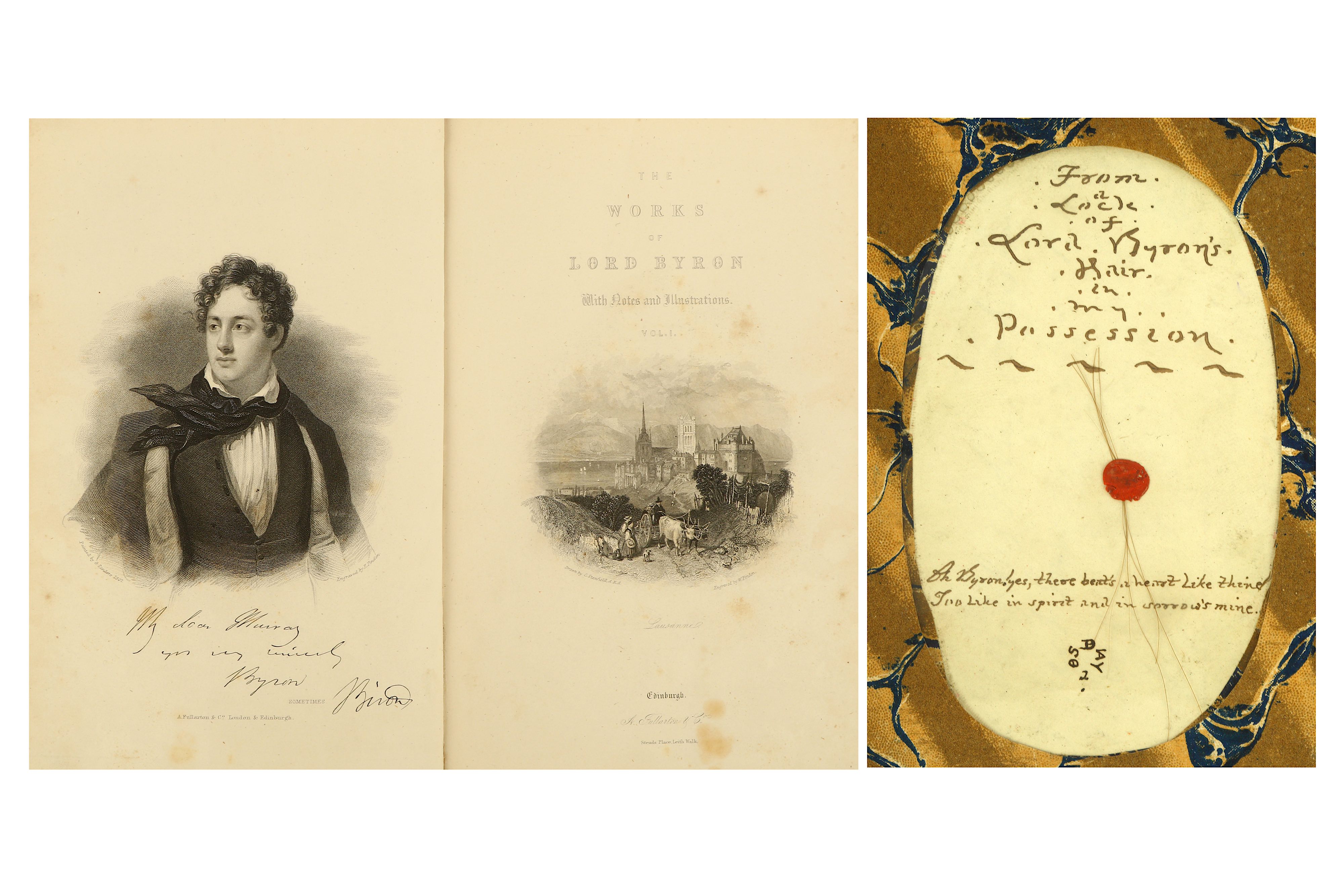 TWO VOLUMES OF THE WORKS OF LORD BYRON