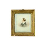 A PORTRAIT MINIATURE OF LORD BYRON AFTER GEORGE HENRY HARLOW
