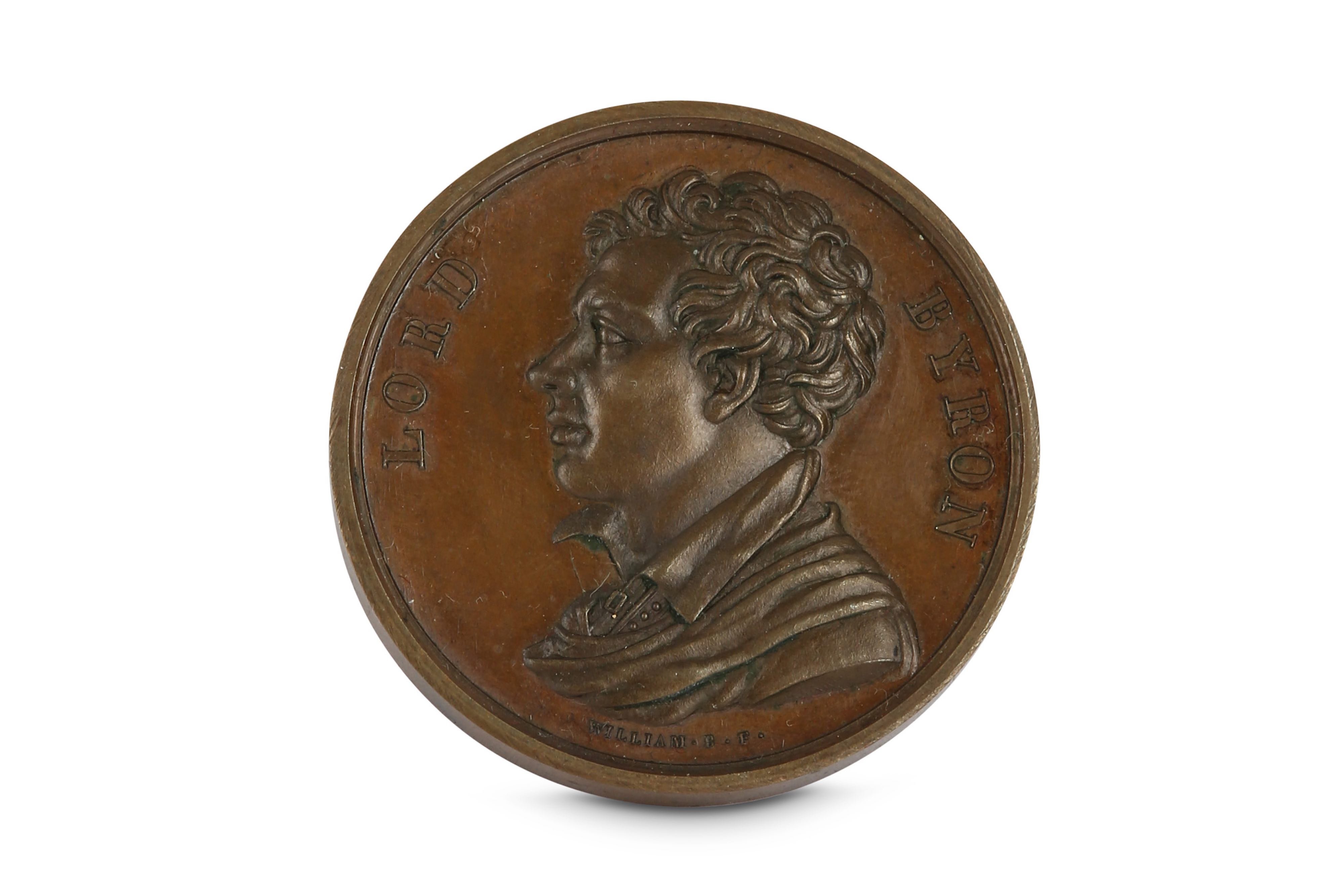 A COMMEMORATIVE BRONZE MEDALLION FOR LORD BYRON