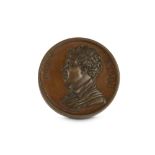 A COMMEMORATIVE BRONZE MEDALLION FOR LORD BYRON