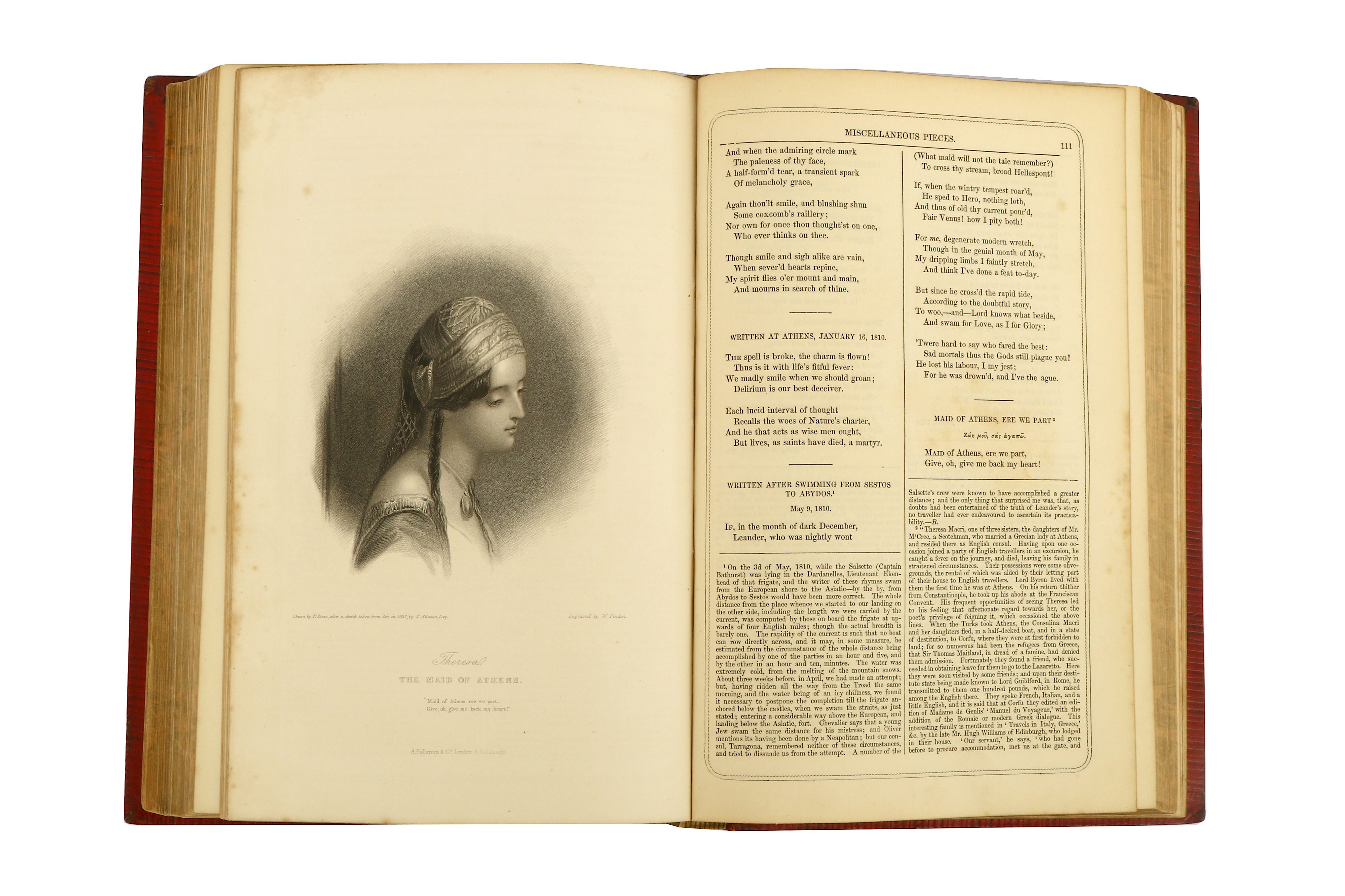 TWO VOLUMES OF THE WORKS OF LORD BYRON - Image 5 of 10