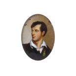 A PORTRAIT MINIATURE OF LORD BYRON IN GREEK UNIFORM