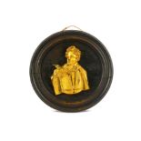 A GILT BRONZE PLAQUE OF LORD BYRON AS A YOUNG SAILOR