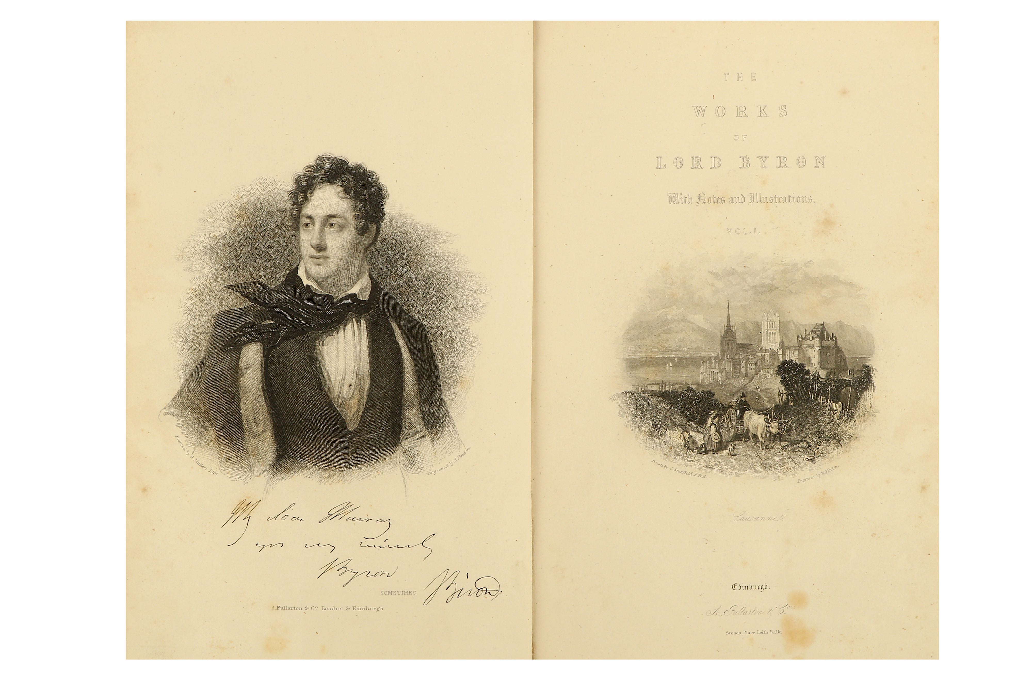 TWO VOLUMES OF THE WORKS OF LORD BYRON - Image 2 of 10
