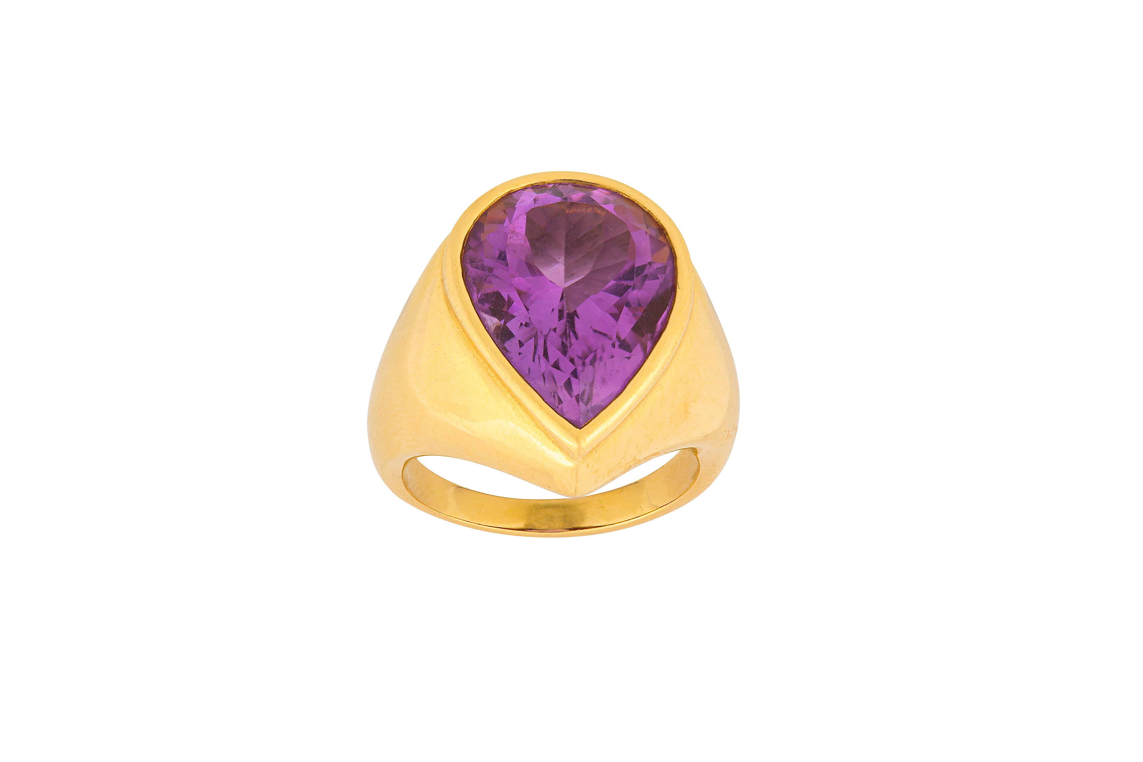 An amethyst ring