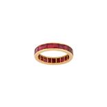 A ruby eternity ring