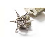 A late 19th/early 20th century diamond star brooch