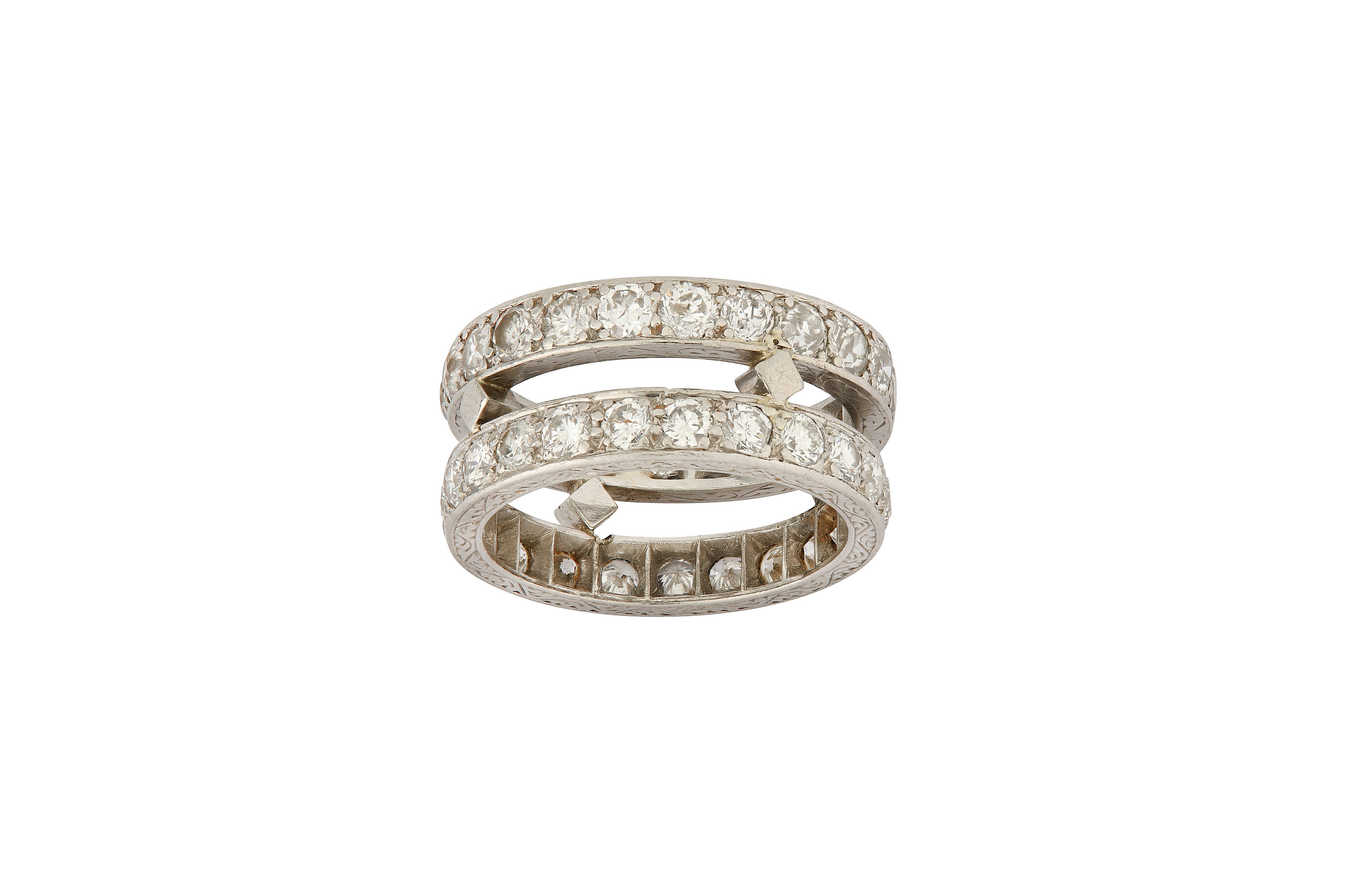 A double diamond eternity ring - Image 2 of 2