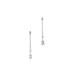 A pair of diamond pendent earrings