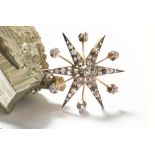 A diamond star brooch, circa 1890