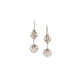 A pair of diamond pendent earrings