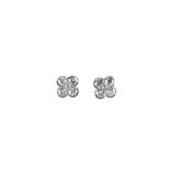 A pair of diamond cluster earrings