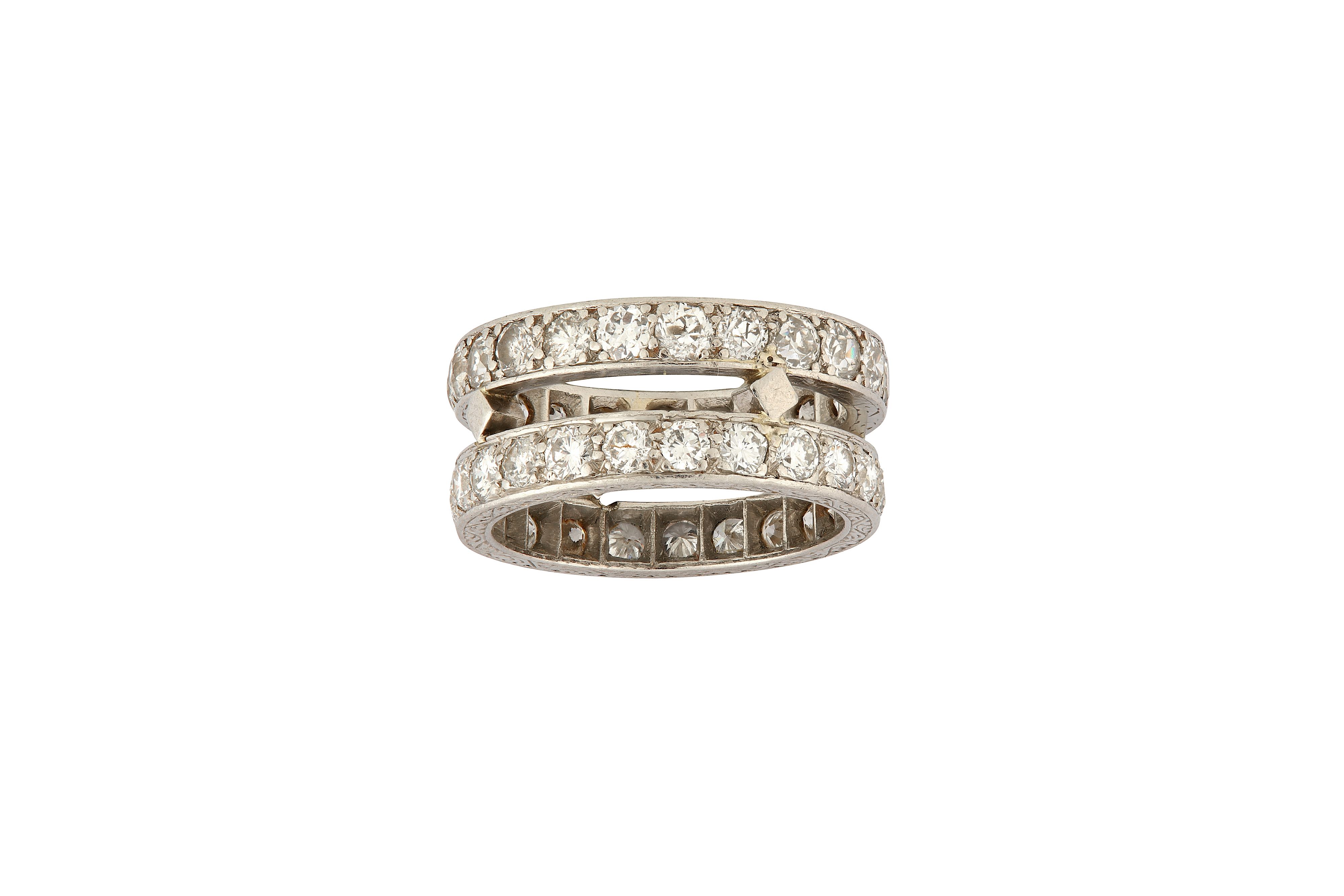 A double diamond eternity ring