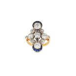 A sapphire and diamond dress ring