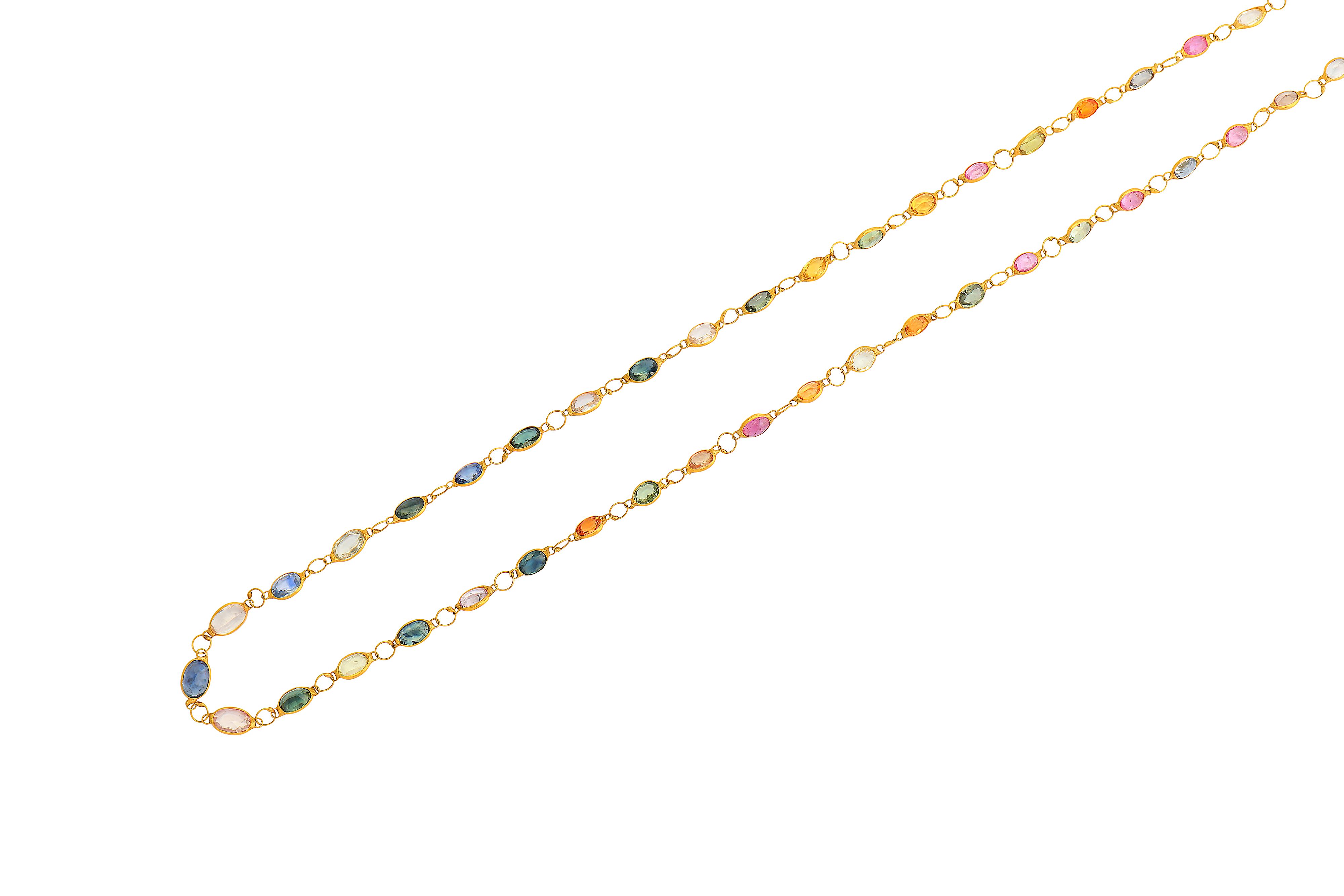 A gem-set necklace