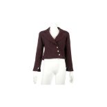 Chanel Deep Purple Cropped Jacket - size 38