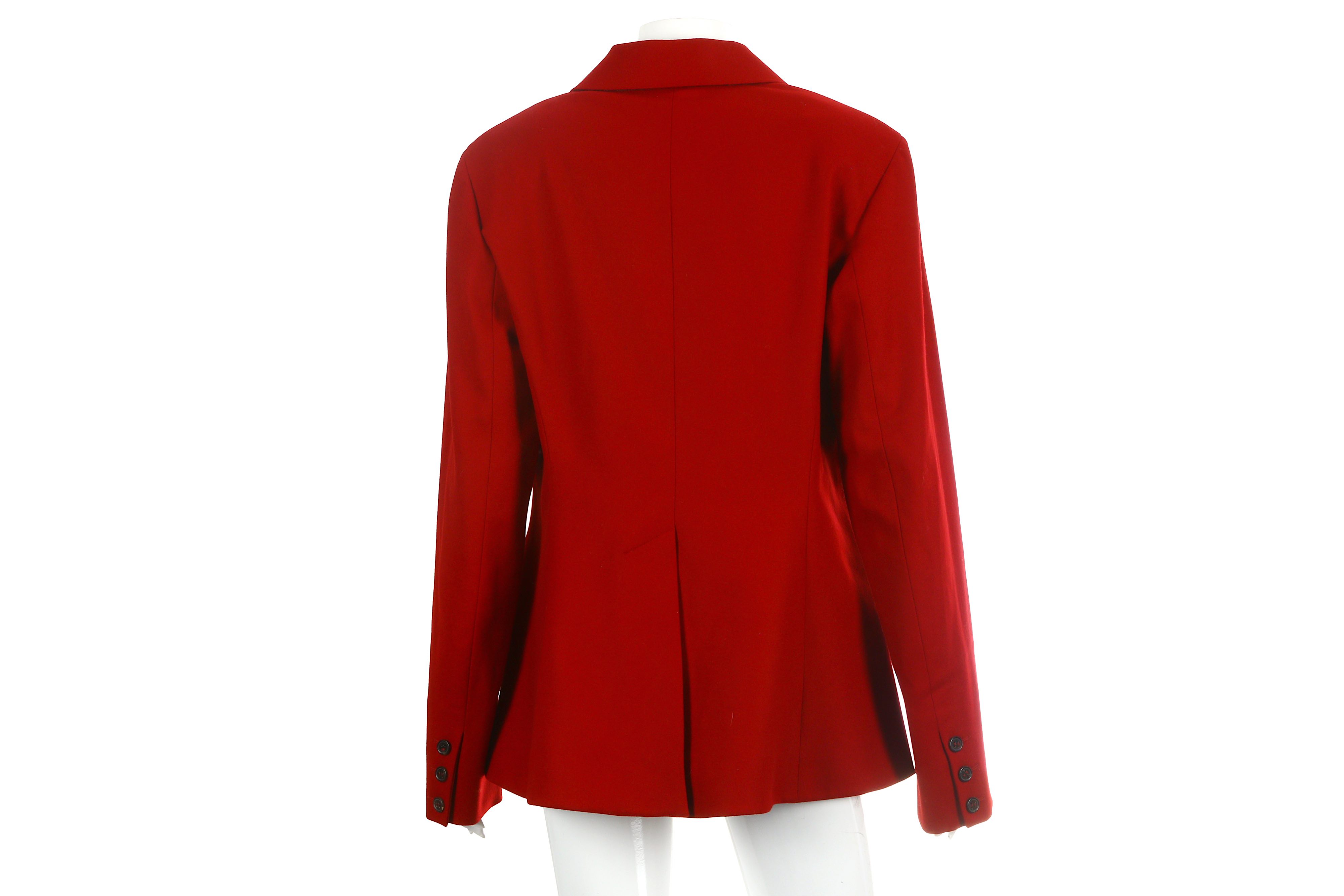 Hermes Red Wool Jacket - size 42 - Image 3 of 5