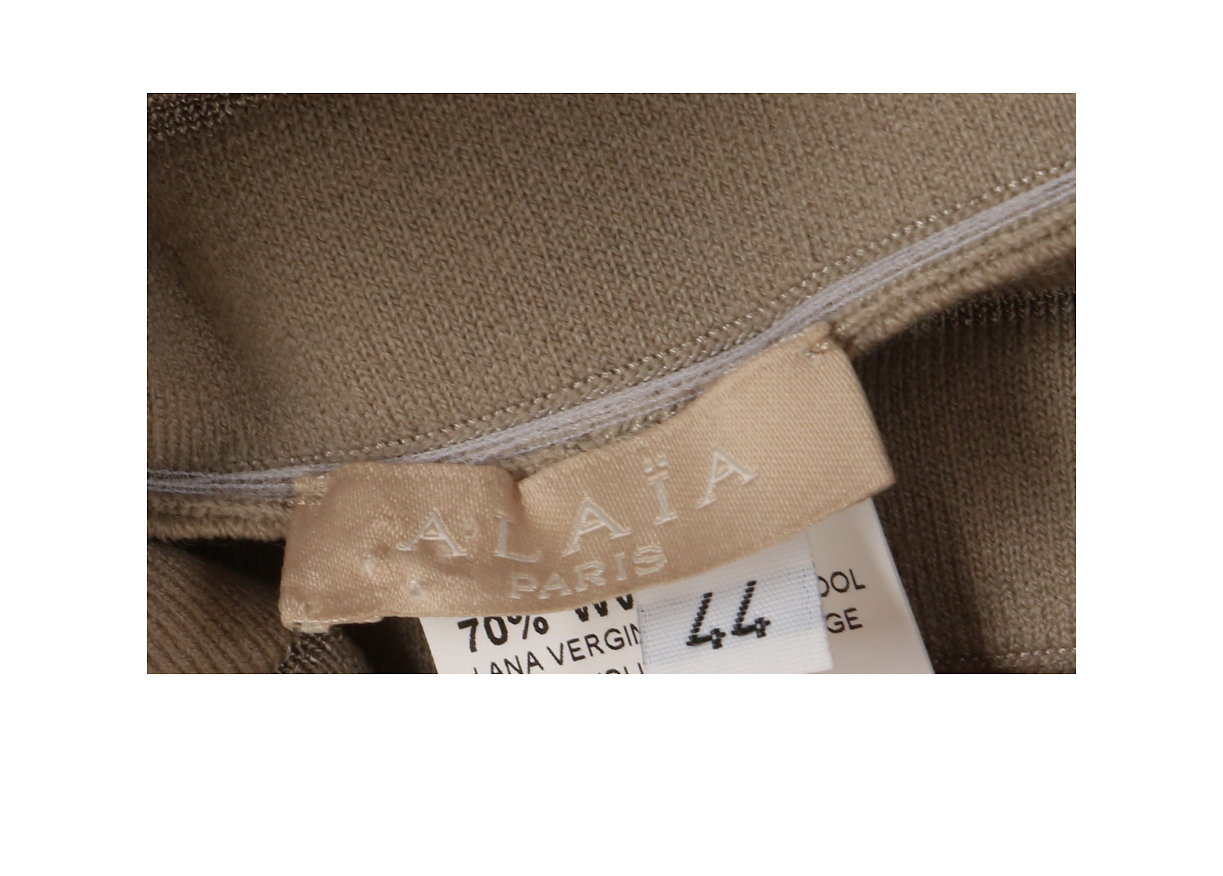 Alaia Taupe Dress - size 44 - Image 6 of 6