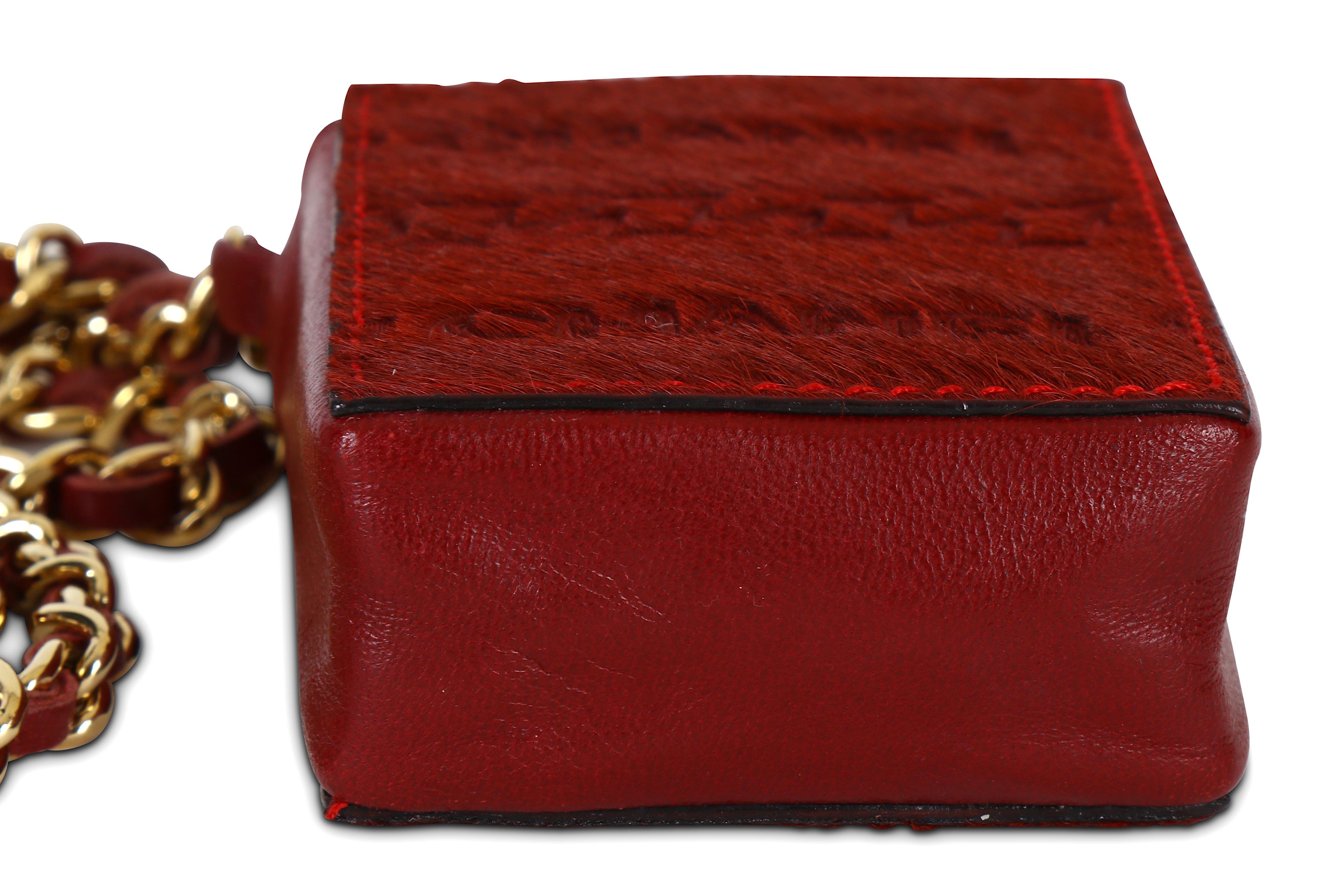 Chanel Burgundy Pony Skin Cigarette Pouch - Image 4 of 6