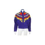 Gianni Versace Purple Suede Bomber Jacket