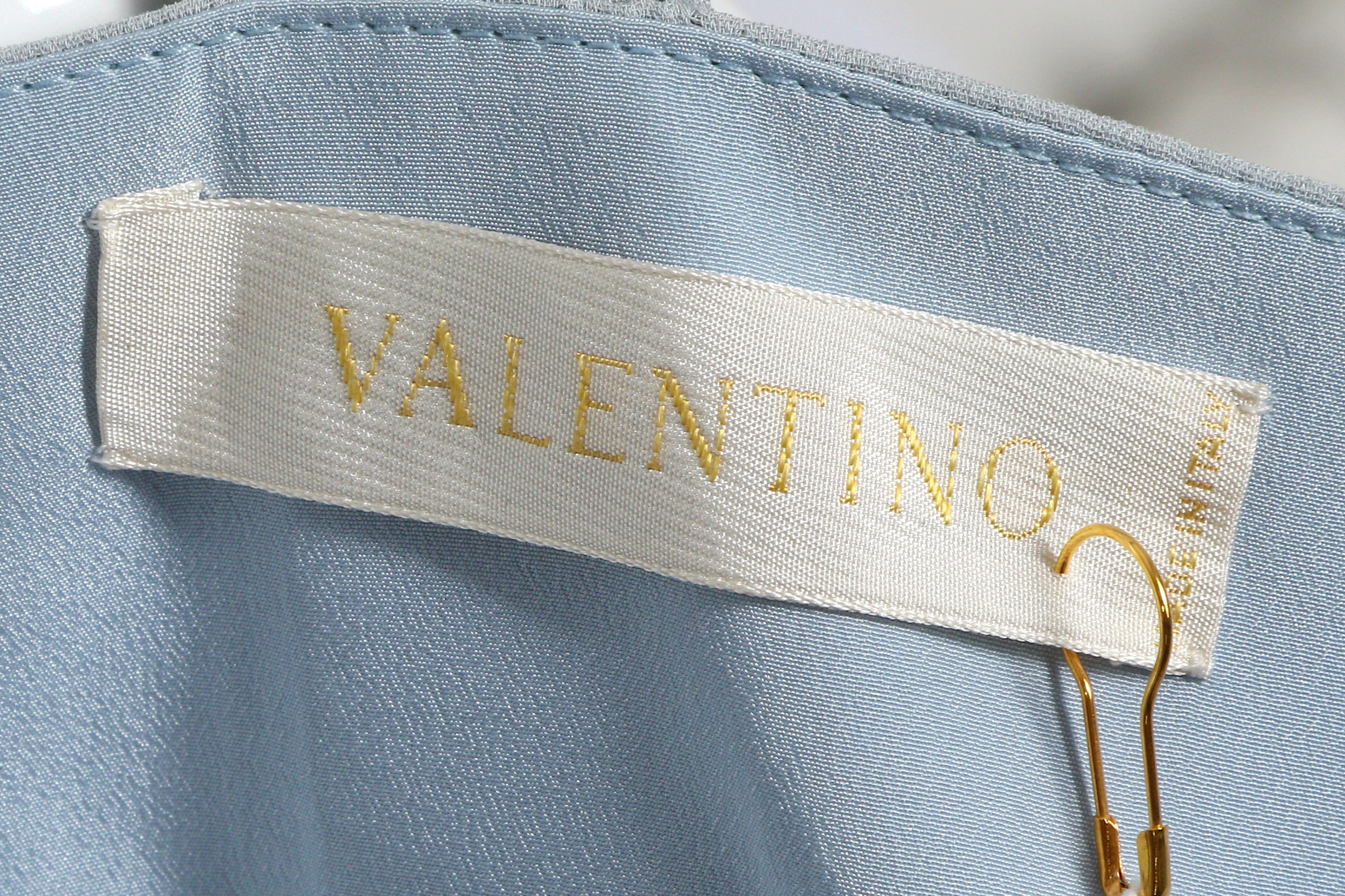 Valentino Pale Blue Silk Dress - size 8 - Image 5 of 5